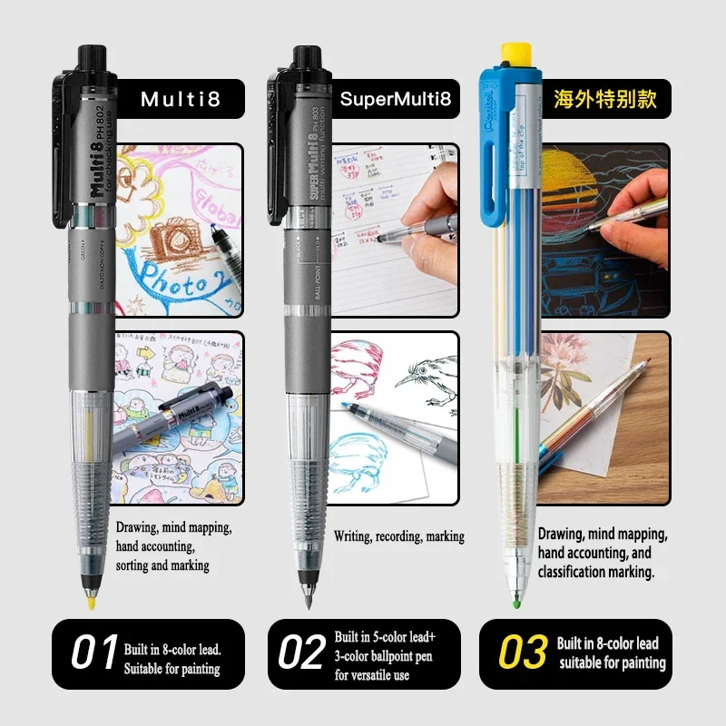 Japon Pentel Multi+8 Mekanik K - Pentel Pen Energel incelemesi ve fiyatı