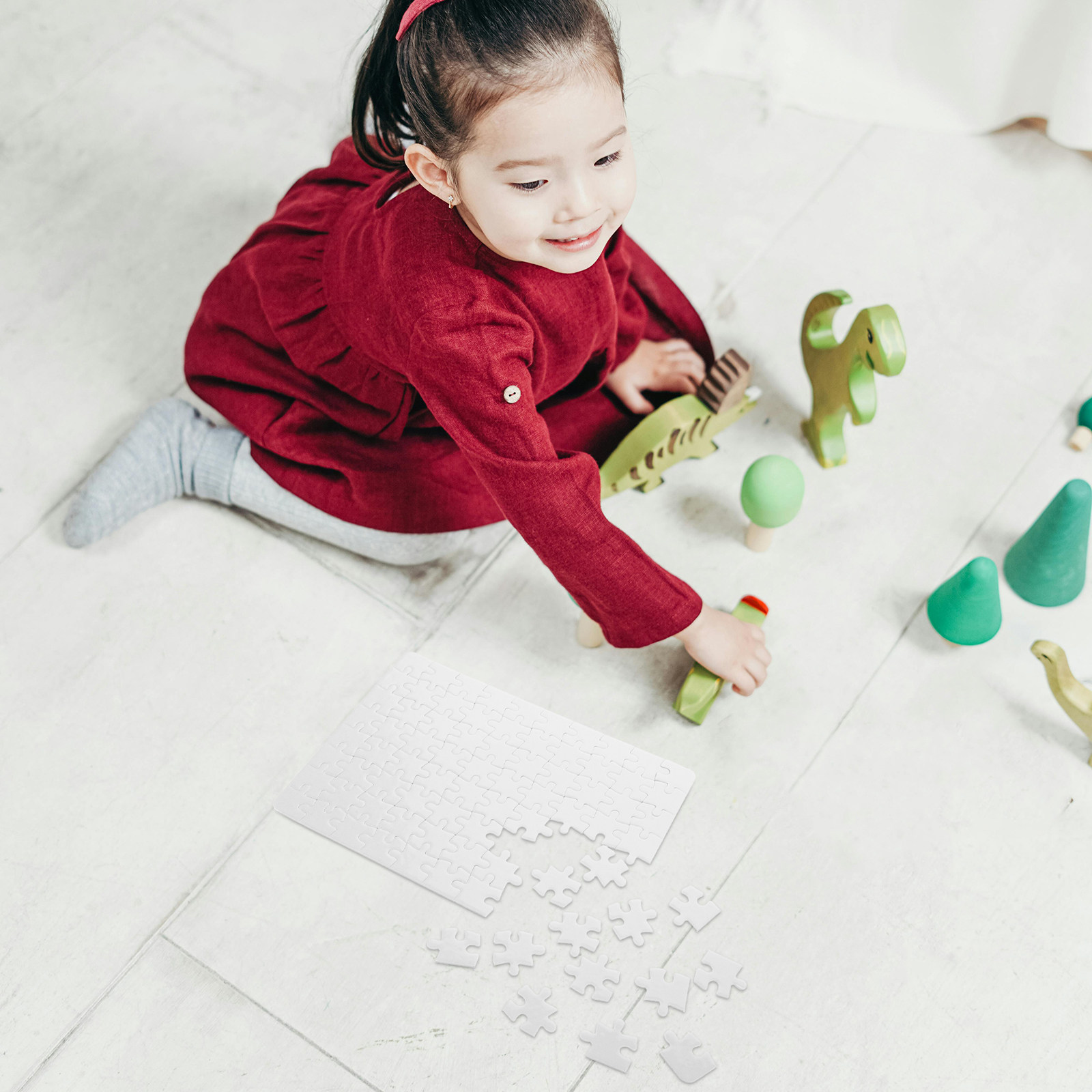 4 Adet Boş Yapboz Parçası, Bey - Puzzle Blank White incelemesi ve fiyatı